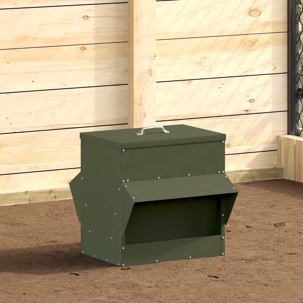 Feeder per pollo Verde Oliva 40,5 x 45 x 41 cm 20 kg
