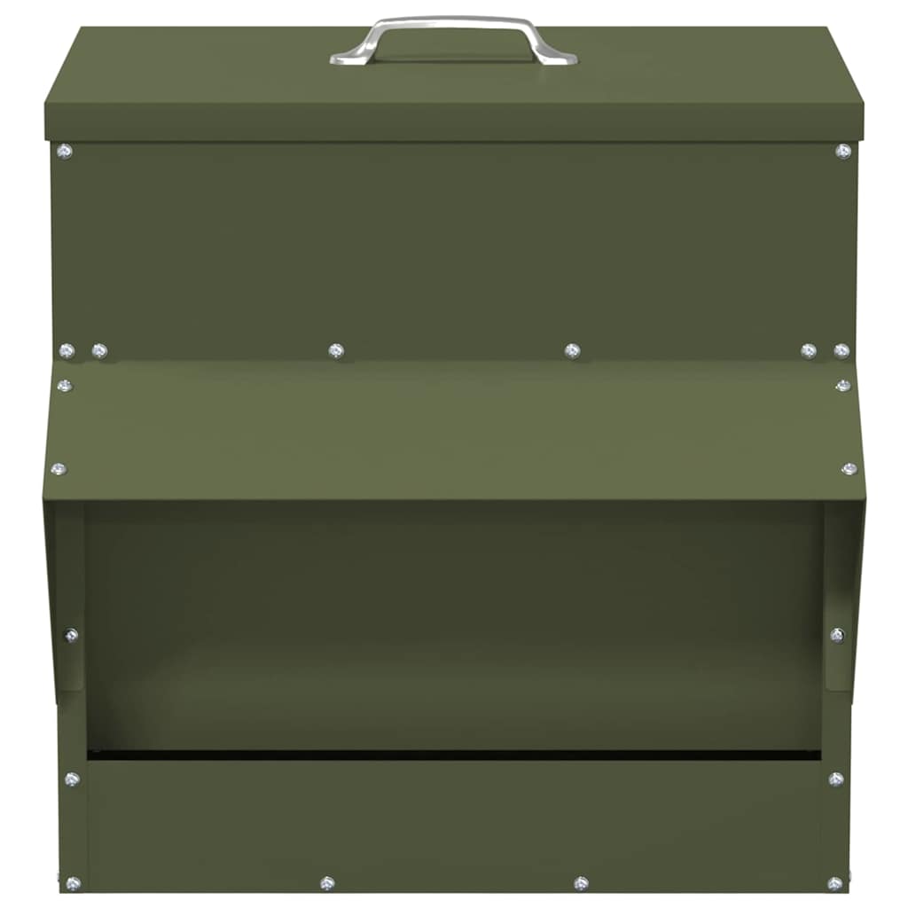 Feeder per pollo Verde Oliva 40,5 x 45 x 41 cm 20 kg