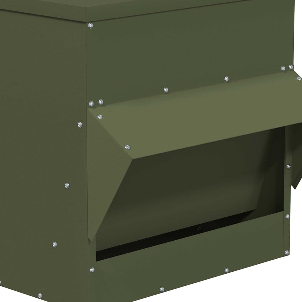 Feeder per pollo Verde Oliva 40,5 x 45 x 41 cm 20 kg