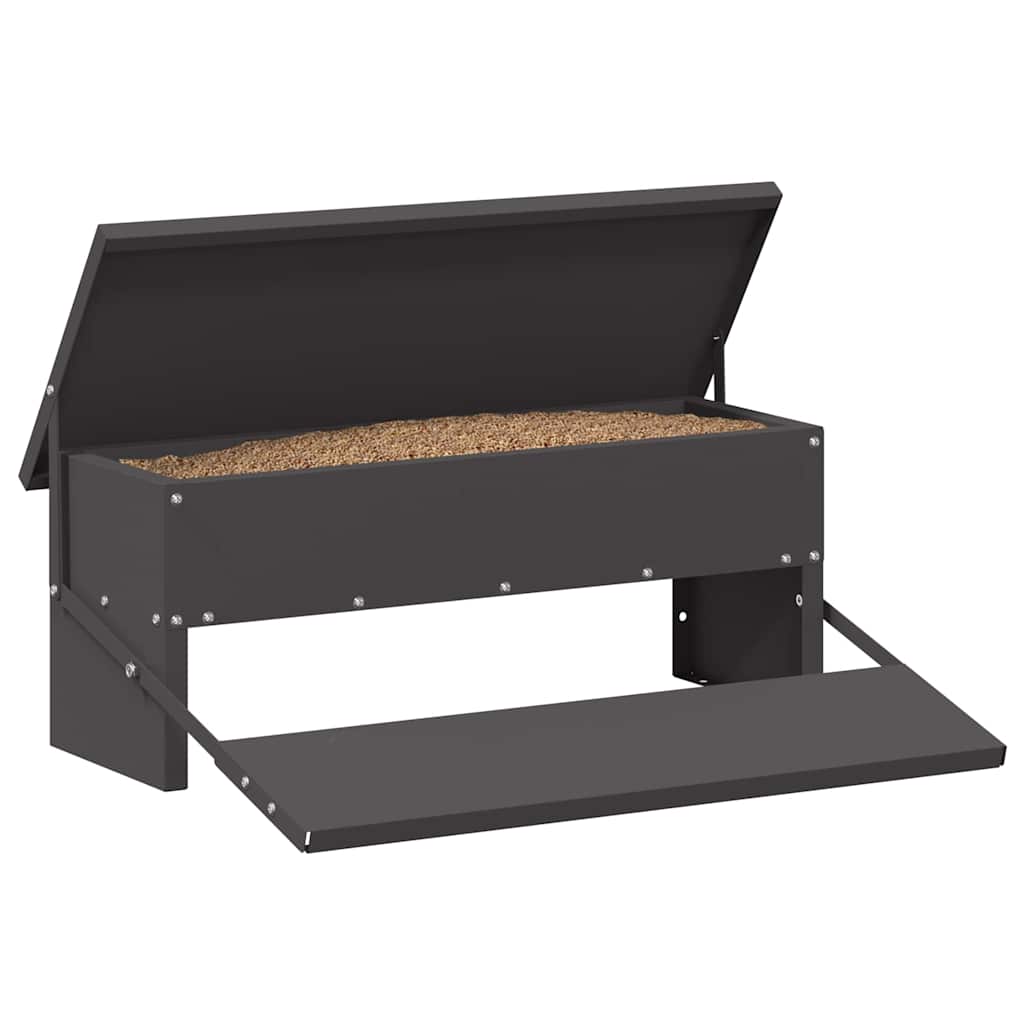 Mangiatore a Pedale per Pollo Nero 48,5 x 39,5 x 19 cm 5 kg