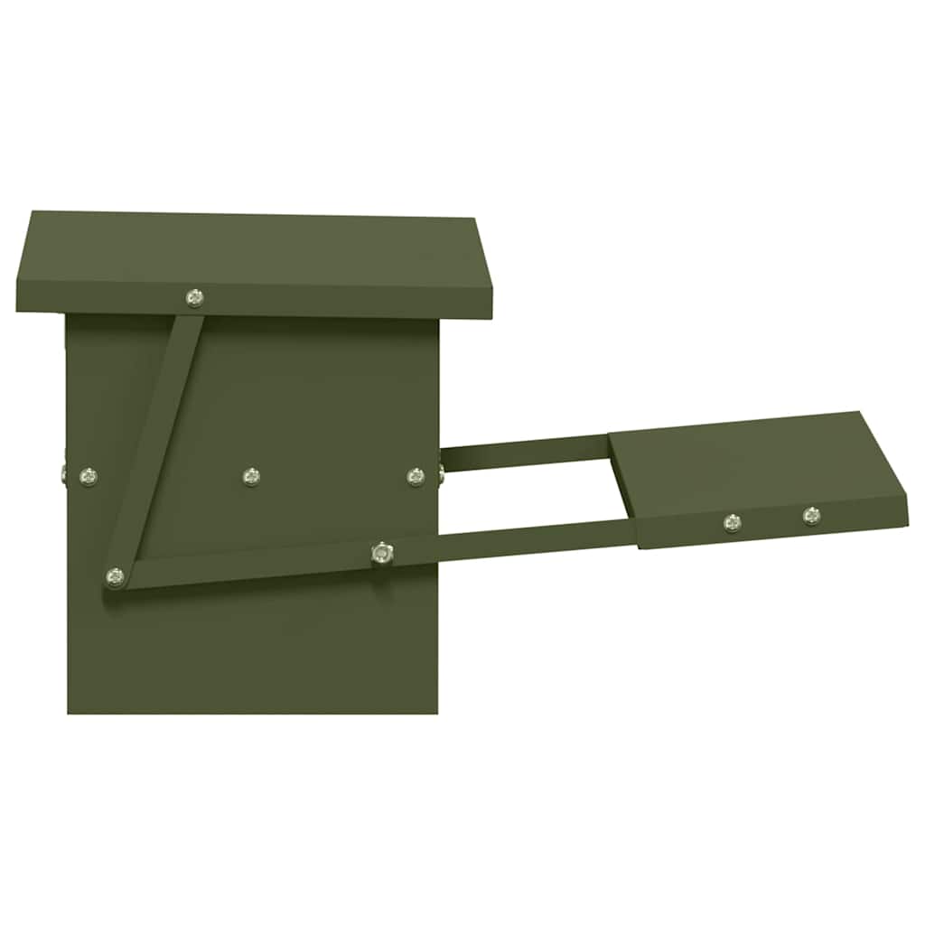 Mangiatore a Pedale per Pollo Verde Oliva 48,5 x 39,5 x 19 cm