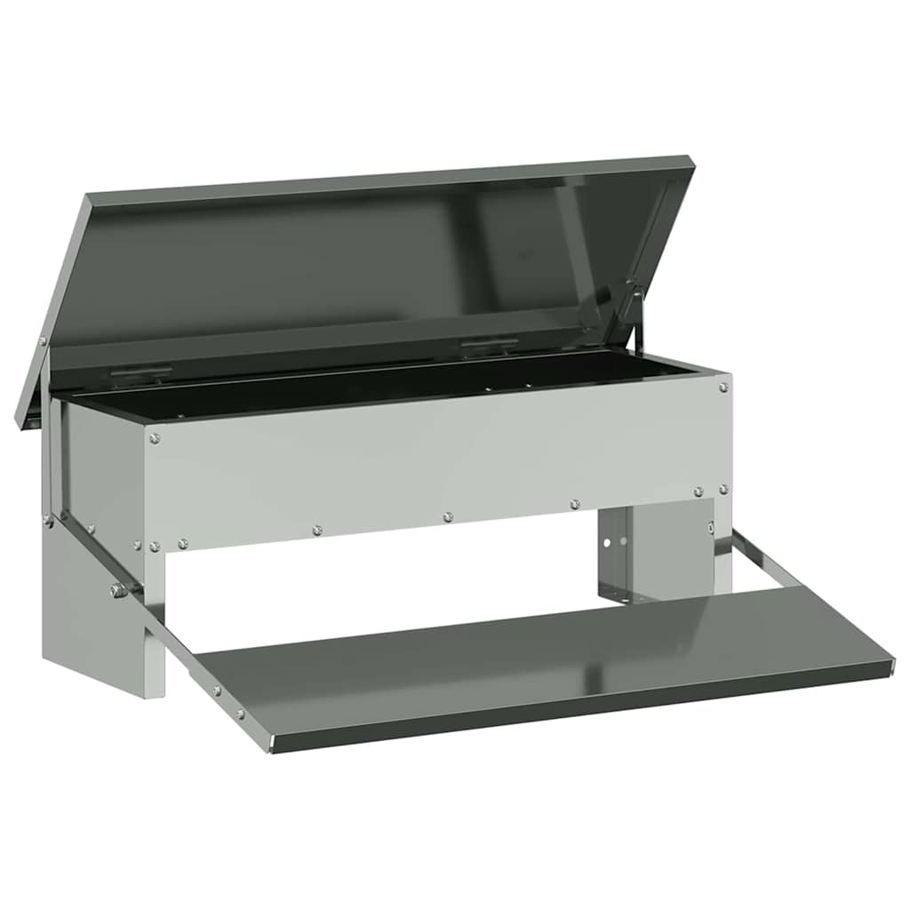 Mangiatore a Pedale per Pollo Argento 48,5 x 39,5 x 19 cm 5 kg