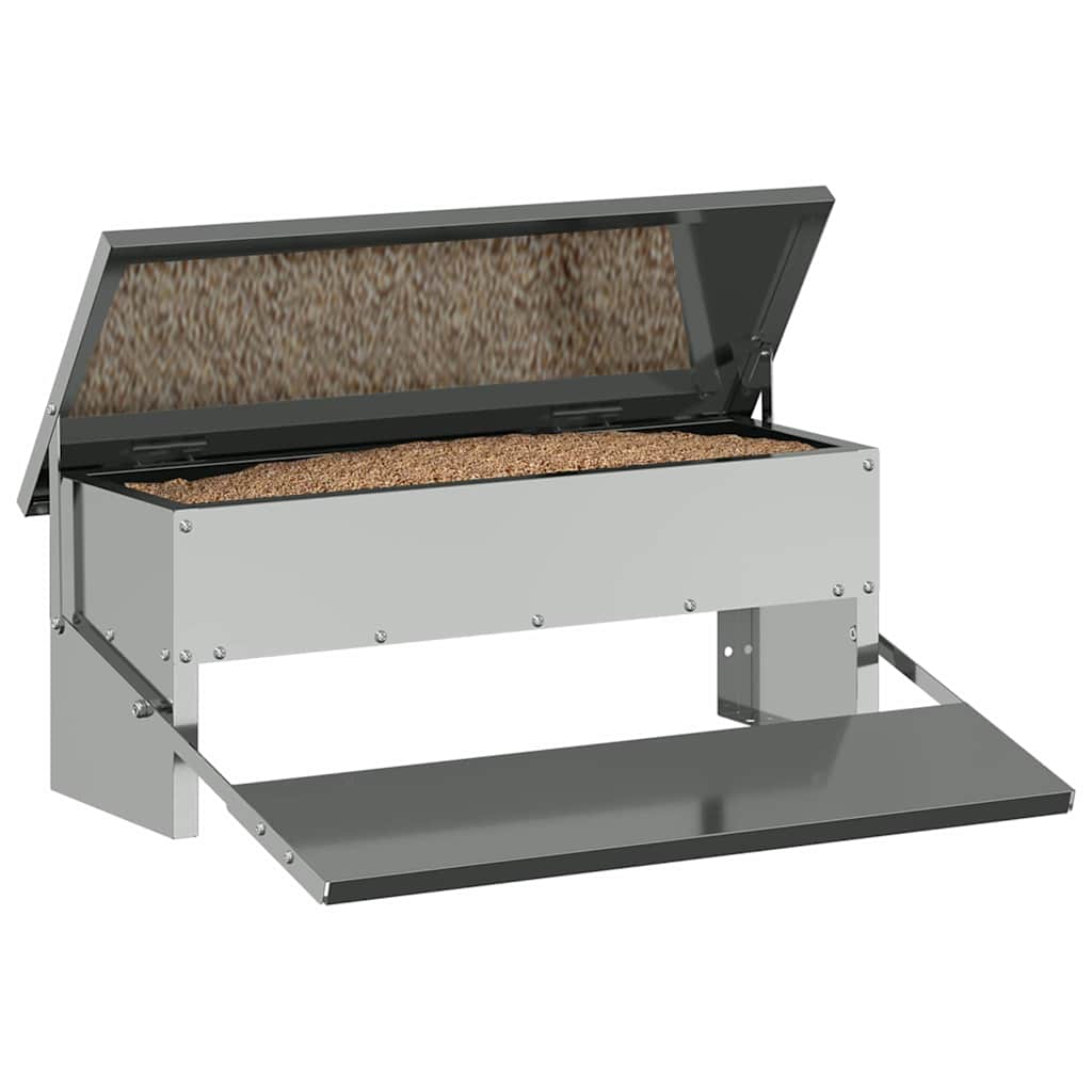 Mangiatore a Pedale per Pollo Argento 48,5 x 39,5 x 19 cm 5 kg