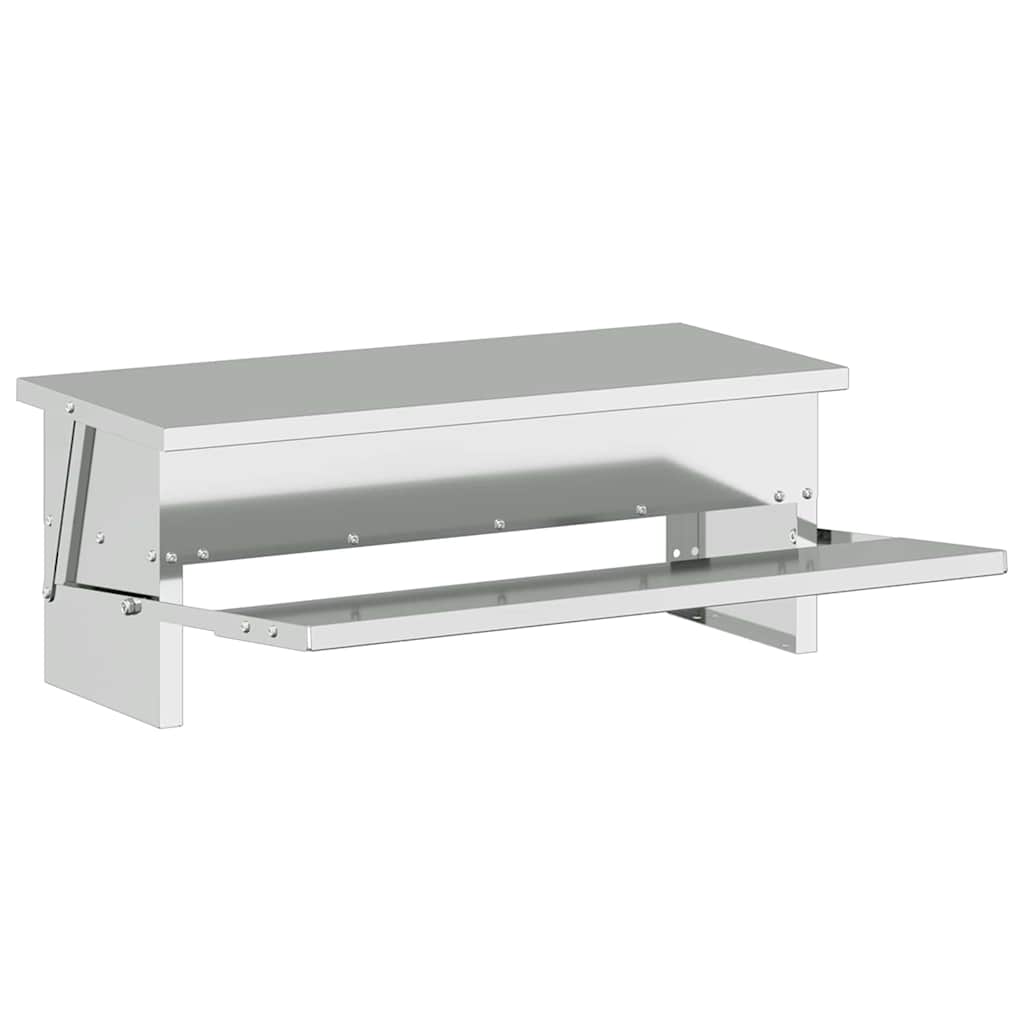 Mangiatore a Pedale per Pollo Argento 48,5 x 39,5 x 19 cm 5 kg