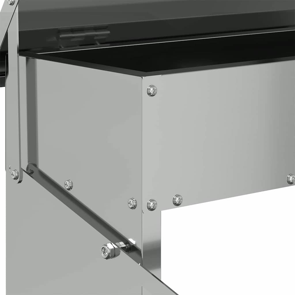Mangiatore a Pedale per Pollo Argento 48,5 x 39,5 x 19 cm 5 kg