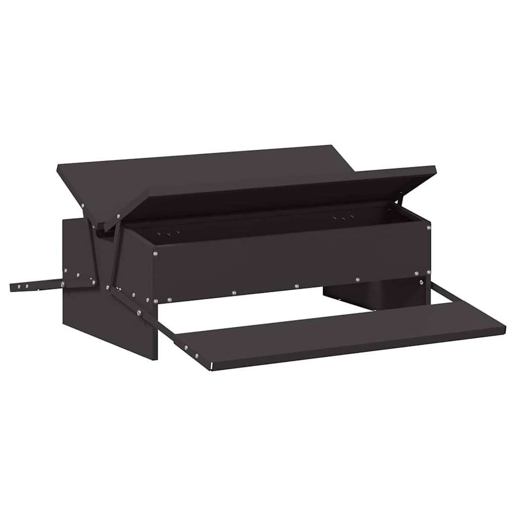 Mangiatore a Pedale per Pollo Nero 75 x 53 x 20,5 cm 10 kg