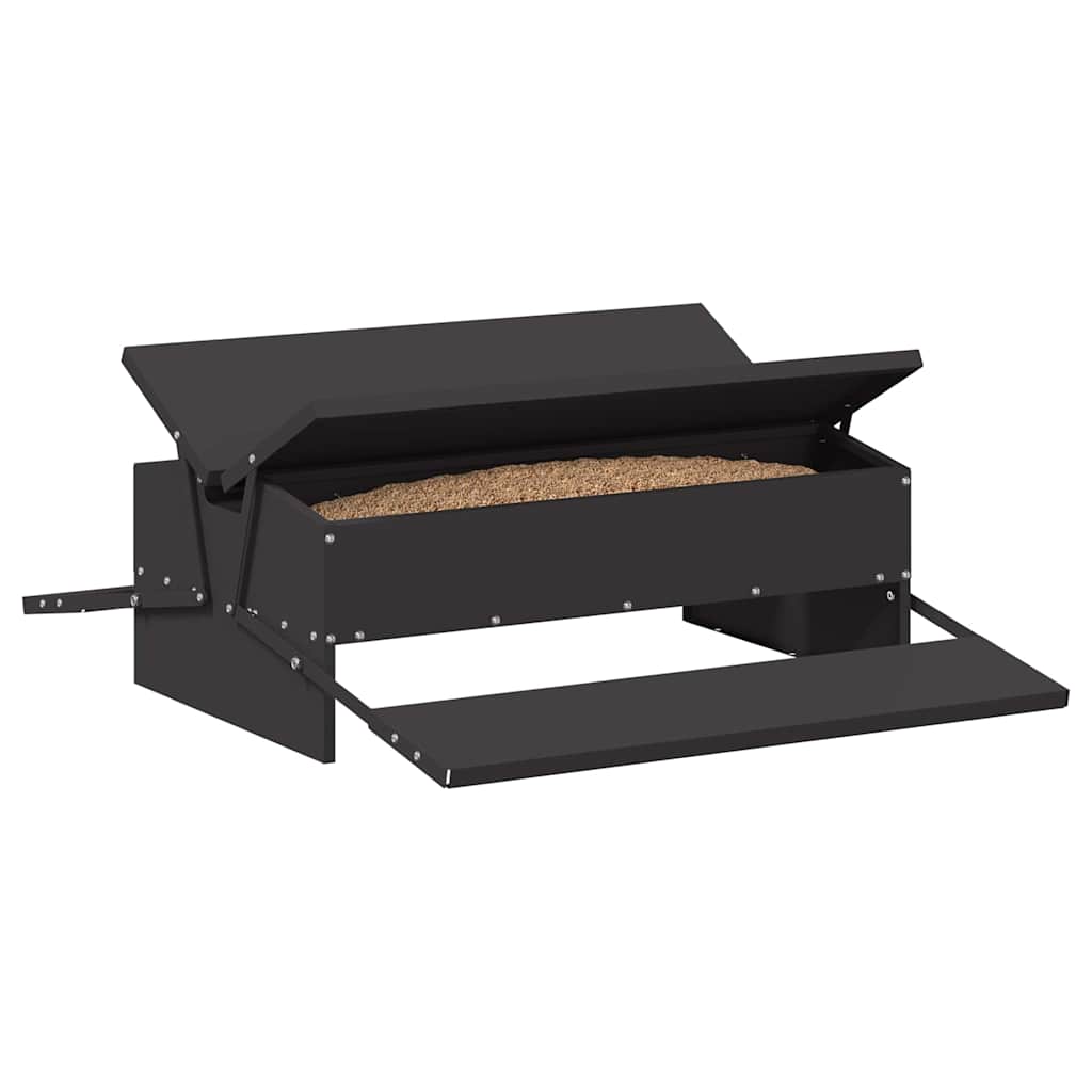 Mangiatore a Pedale per Pollo Nero 75 x 53 x 20,5 cm 10 kg