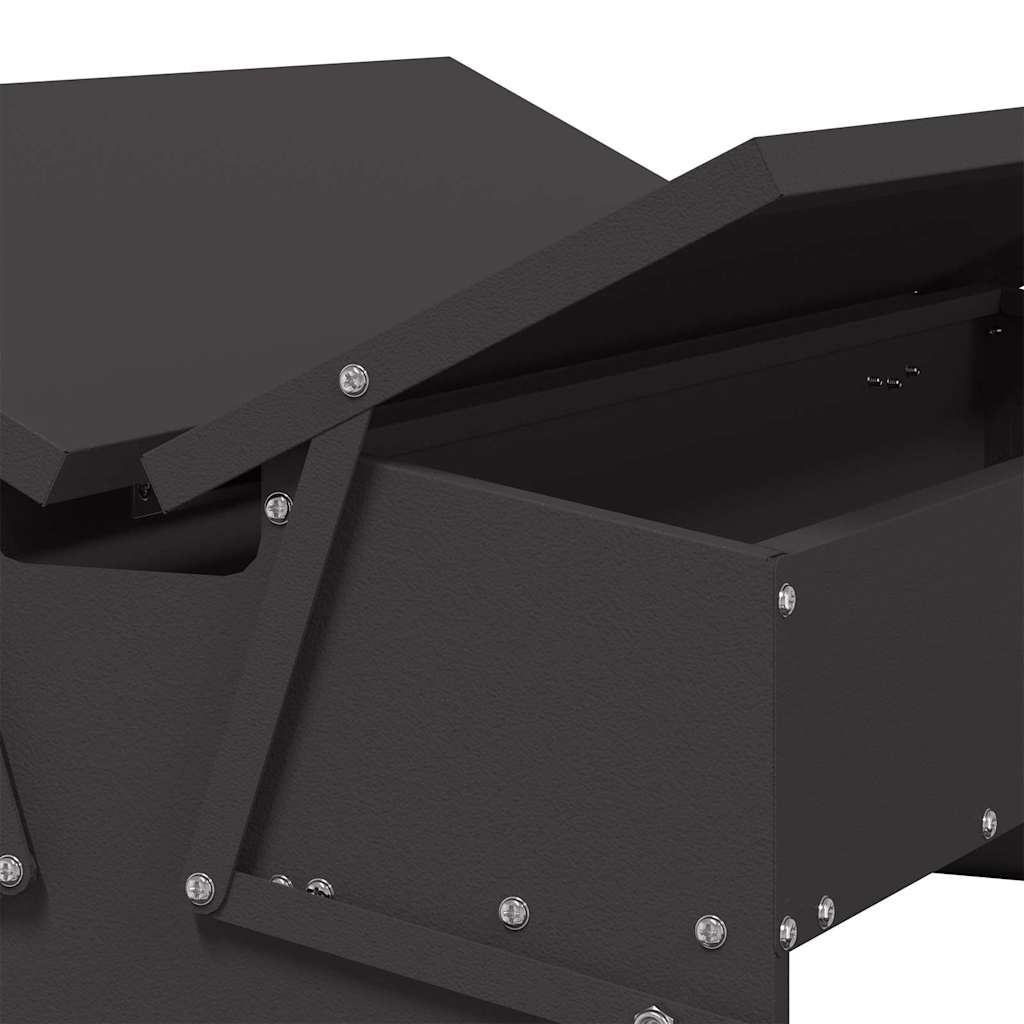 Mangiatore a Pedale per Pollo Nero 75 x 53 x 20,5 cm 10 kg