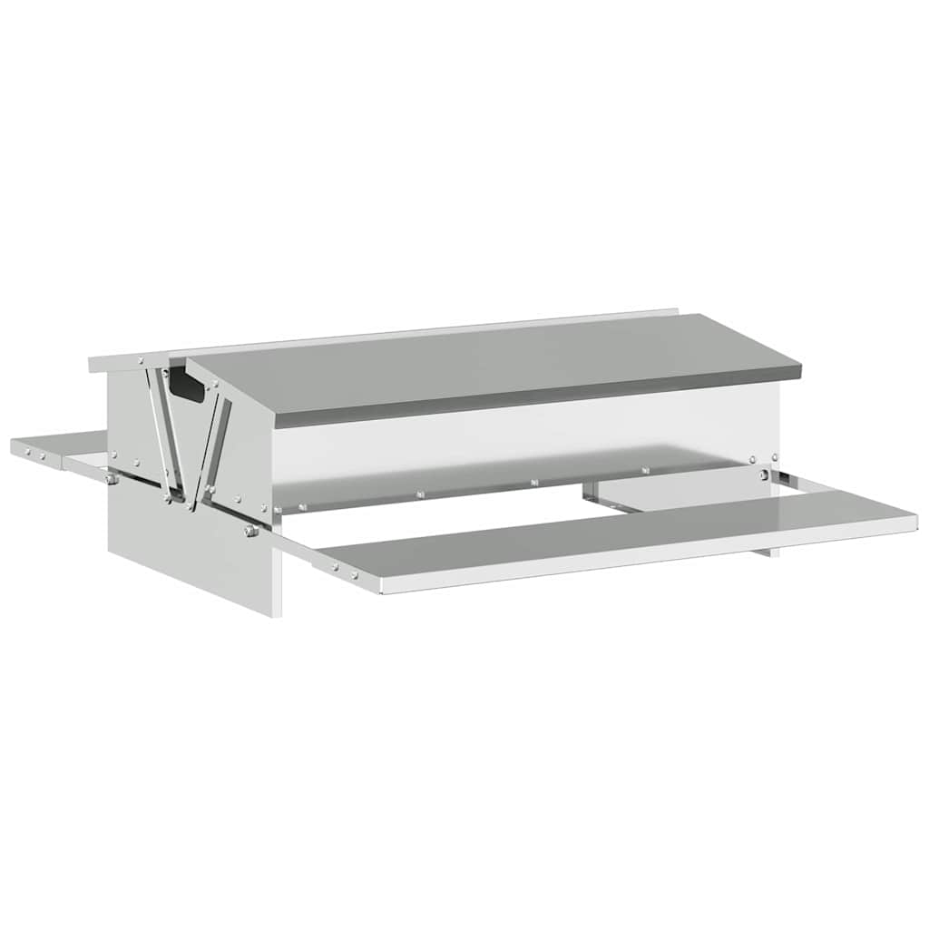 Mangiatore a Pedale per Pollo Argento 75 x 53 x 20,5 cm 10 kg