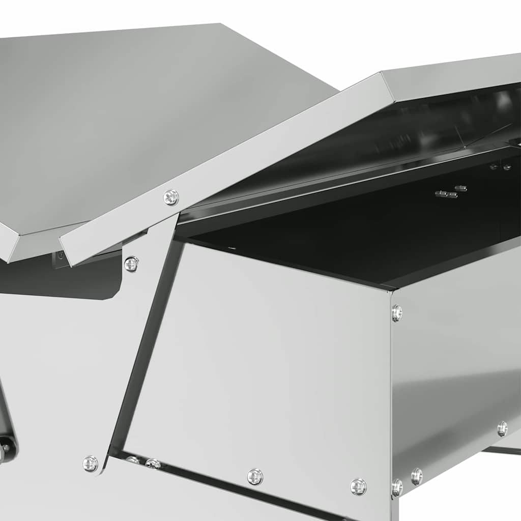 Mangiatore a Pedale per Pollo Argento 75 x 53 x 20,5 cm 10 kg