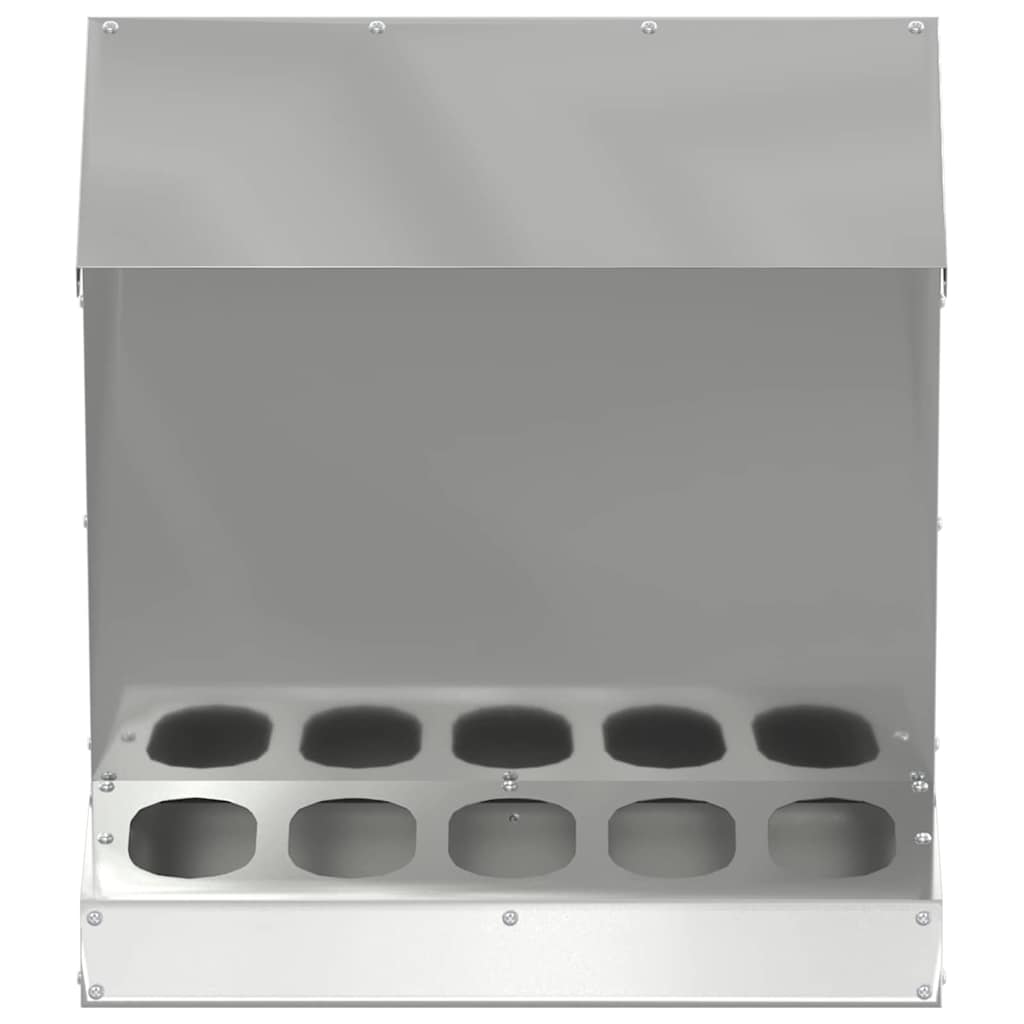 Feeder per pollo Argento 40 x 40 x 45 cm Acciaio zincato