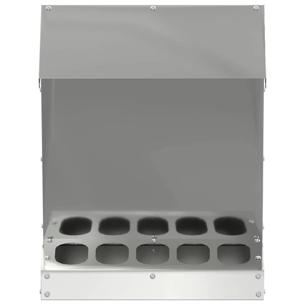 Feeder per pollo Argento 30 x 30 x 39 cm Acciaio zincato