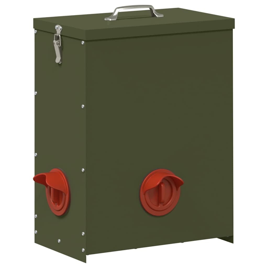 Feeder per pollo Verde Oliva 32,5 x 20,5 x 43 cm 25 kg
