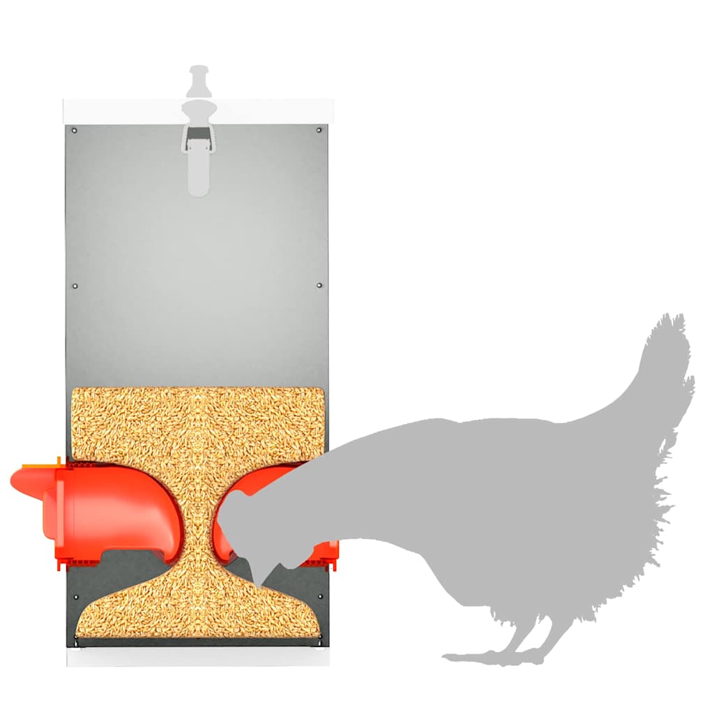 Feeder per pollo Argento 32,5 x 20,5 x 43 cm 25 kg