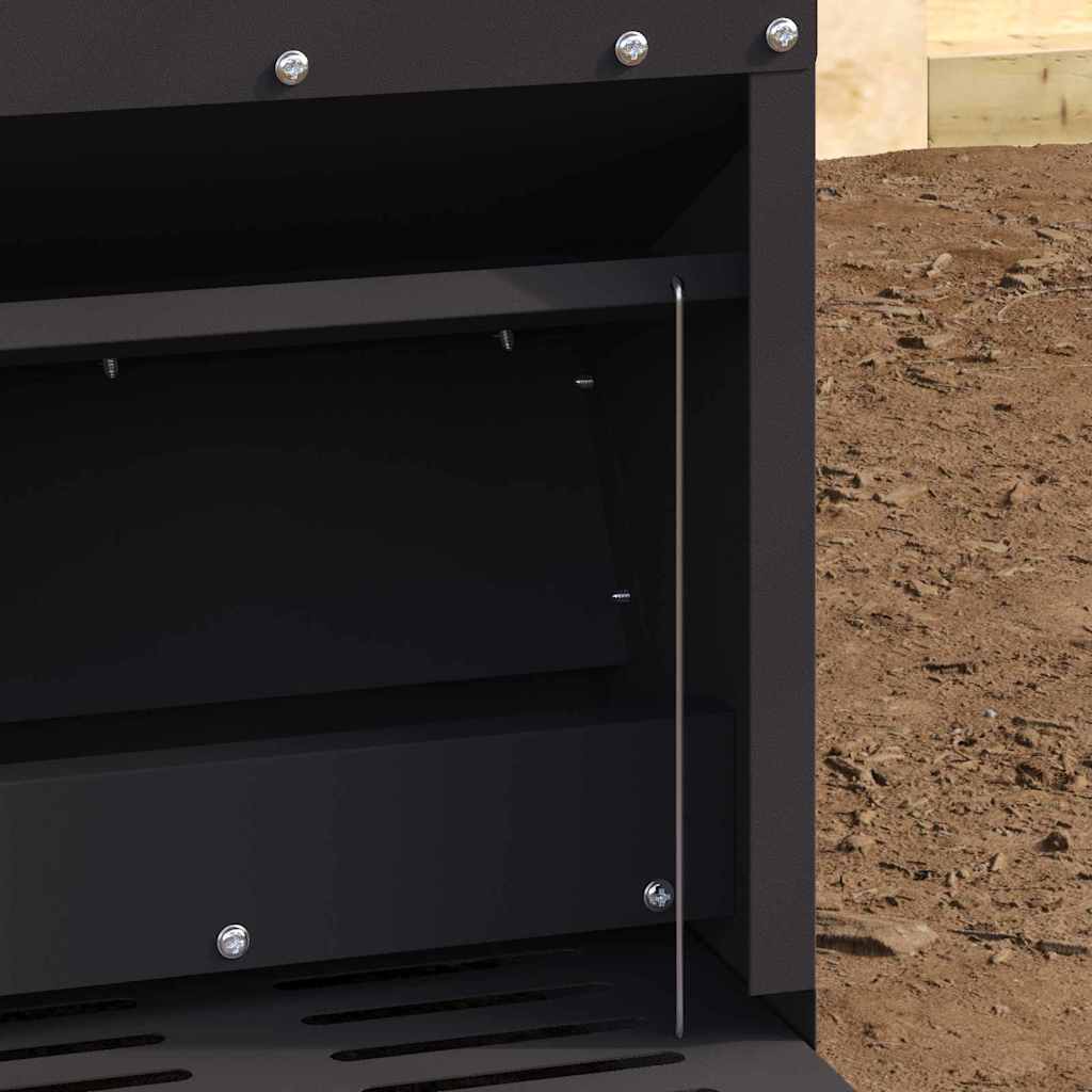 Mangiatore a Pedale per Pollo Nero 25 x 42 x 40 cm 4 kg
