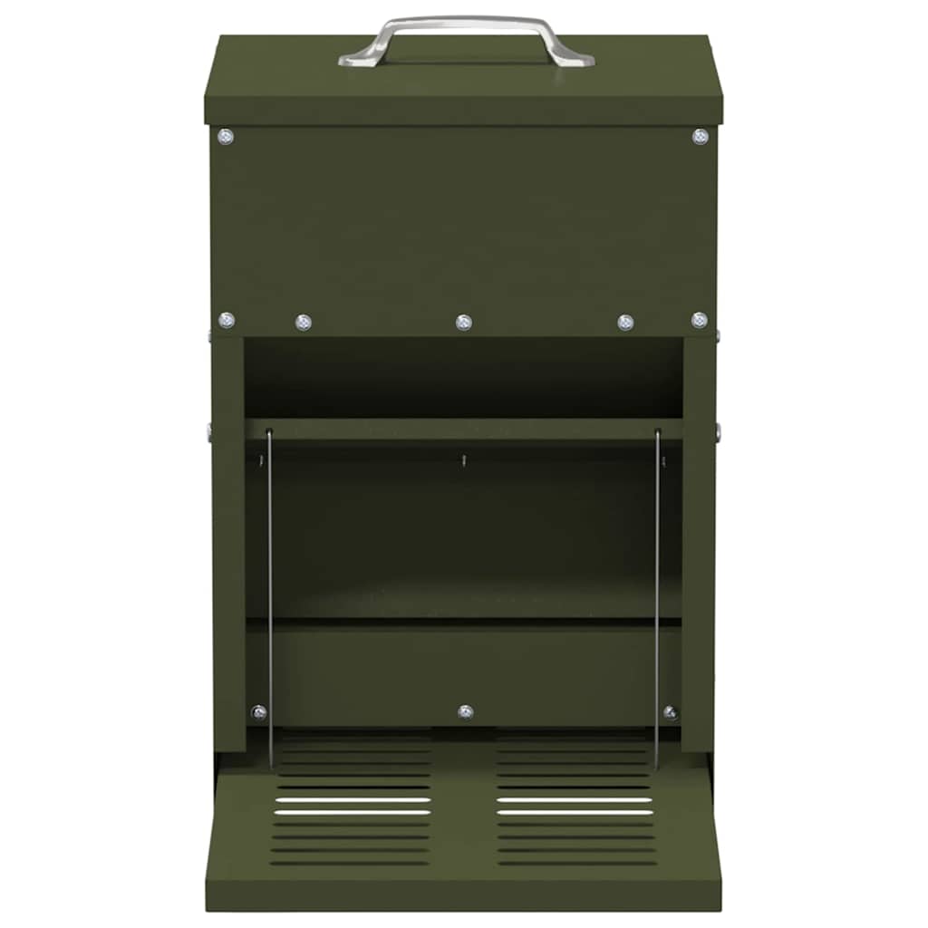 Mangiatore a Pedale per Pollo Verde oliva 25 x 42 x 40 cm 4 kg