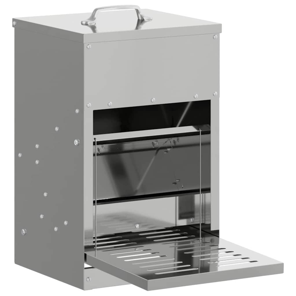 Mangiatore a Pedale per Pollo Argento 25 x 42 x 40 cm 4 kg