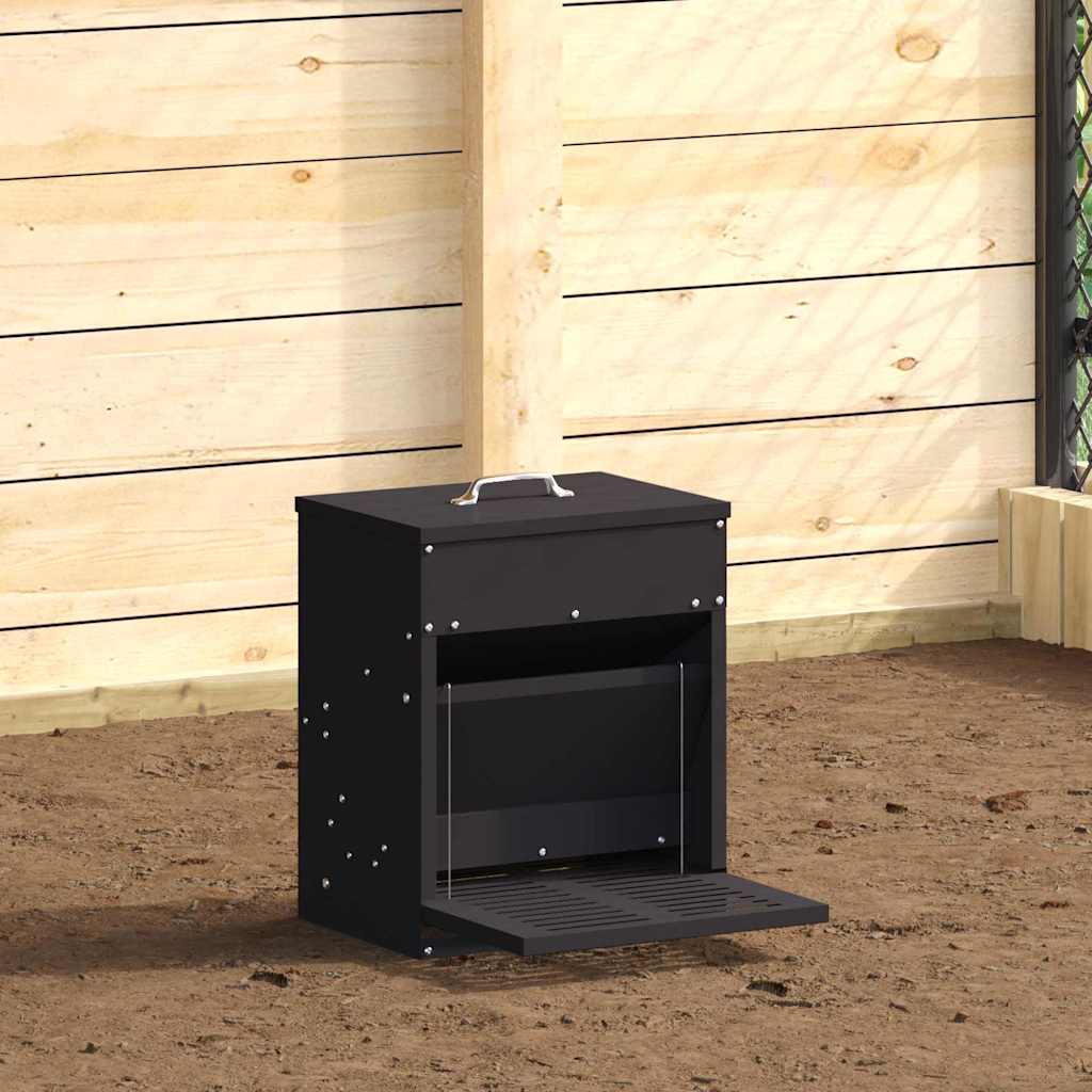 Mangiatore a Pedale per Pollo Nero 33 x 42 x 40 cm 10 kg