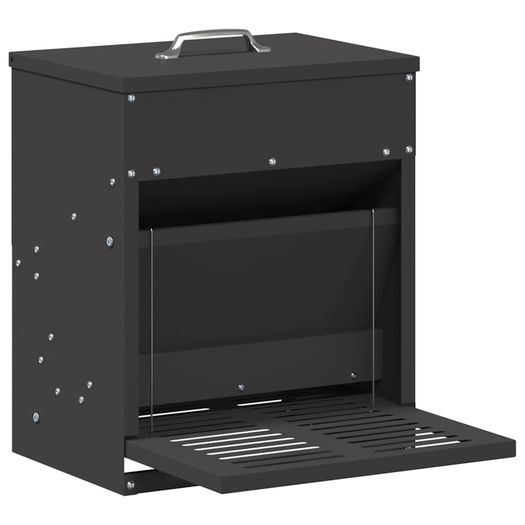 Mangiatore a Pedale per Pollo Nero 33 x 42 x 40 cm 10 kg