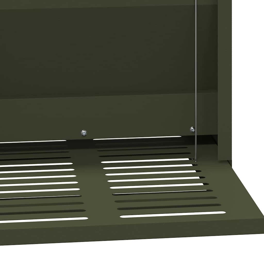 Mangiatore a Pedale per Pollo Verde oliva 33 x 42 x 40 cm 10 kg