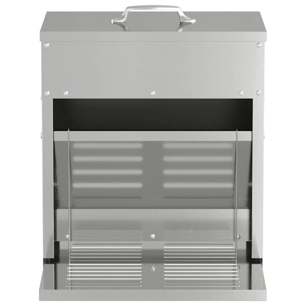 Mangiatore a Pedale per Pollo Argento 33 x 42 x 40 cm 10 kg