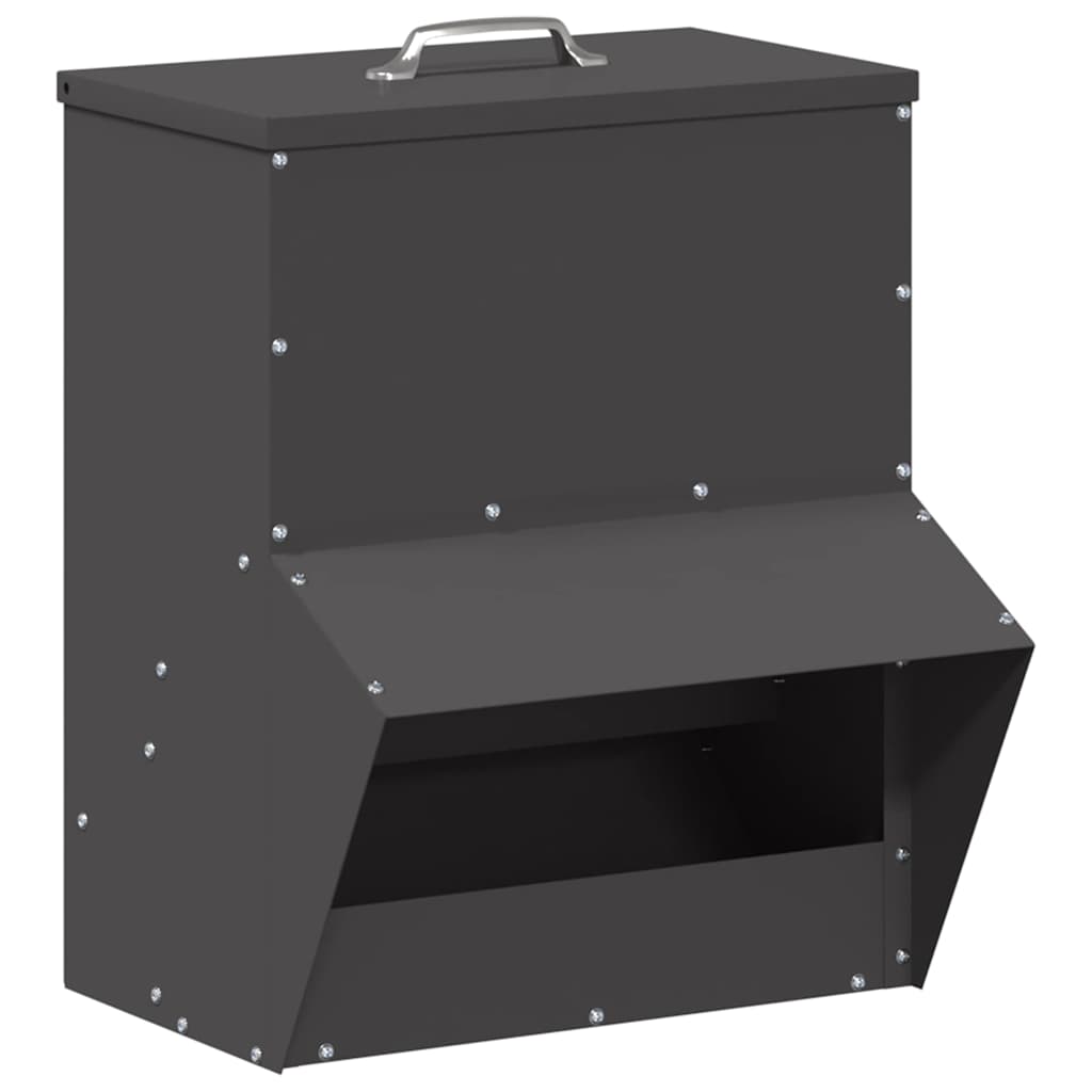 Feeder per pollo Nero 20 x 25 x 35 cm Acciaio laminato a freddo