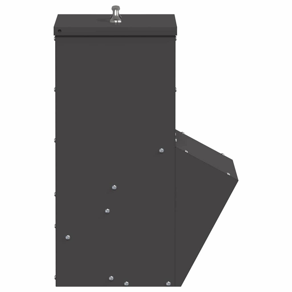 Feeder per pollo Nero 20 x 25 x 35 cm Acciaio laminato a freddo