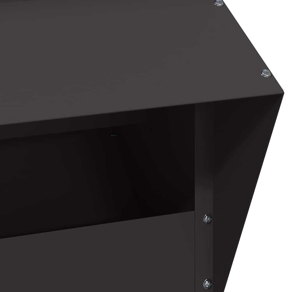 Feeder per pollo Nero 20 x 25 x 35 cm Acciaio laminato a freddo