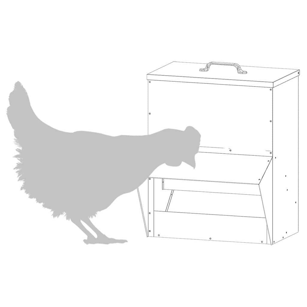 Feeder per pollo Verde oliva 20 x 25 x 35 cm