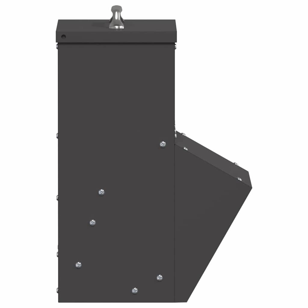 Feeder per pollo Nero 20 x 25 x 35 cm Acciaio laminato a freddo