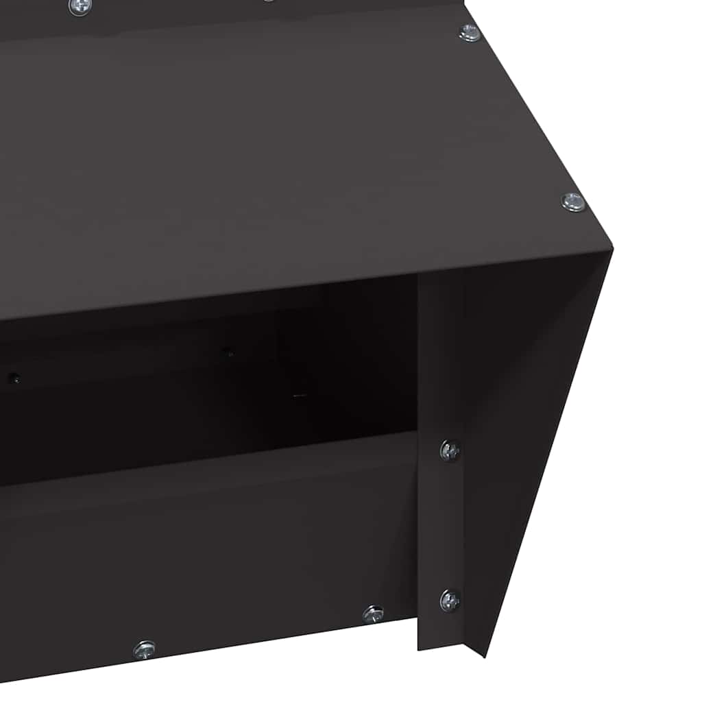 Feeder per pollo Nero 20 x 25 x 35 cm Acciaio laminato a freddo