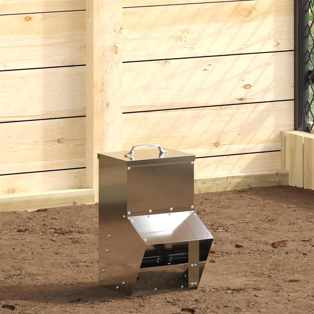 Feeder per pollo Argento 20 x 25 x 35 cm Acciaio zincato