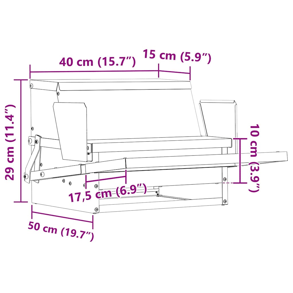 Mangiatore a Pedale per Pollo Nero 50 x 40 x 29 cm 2 kg