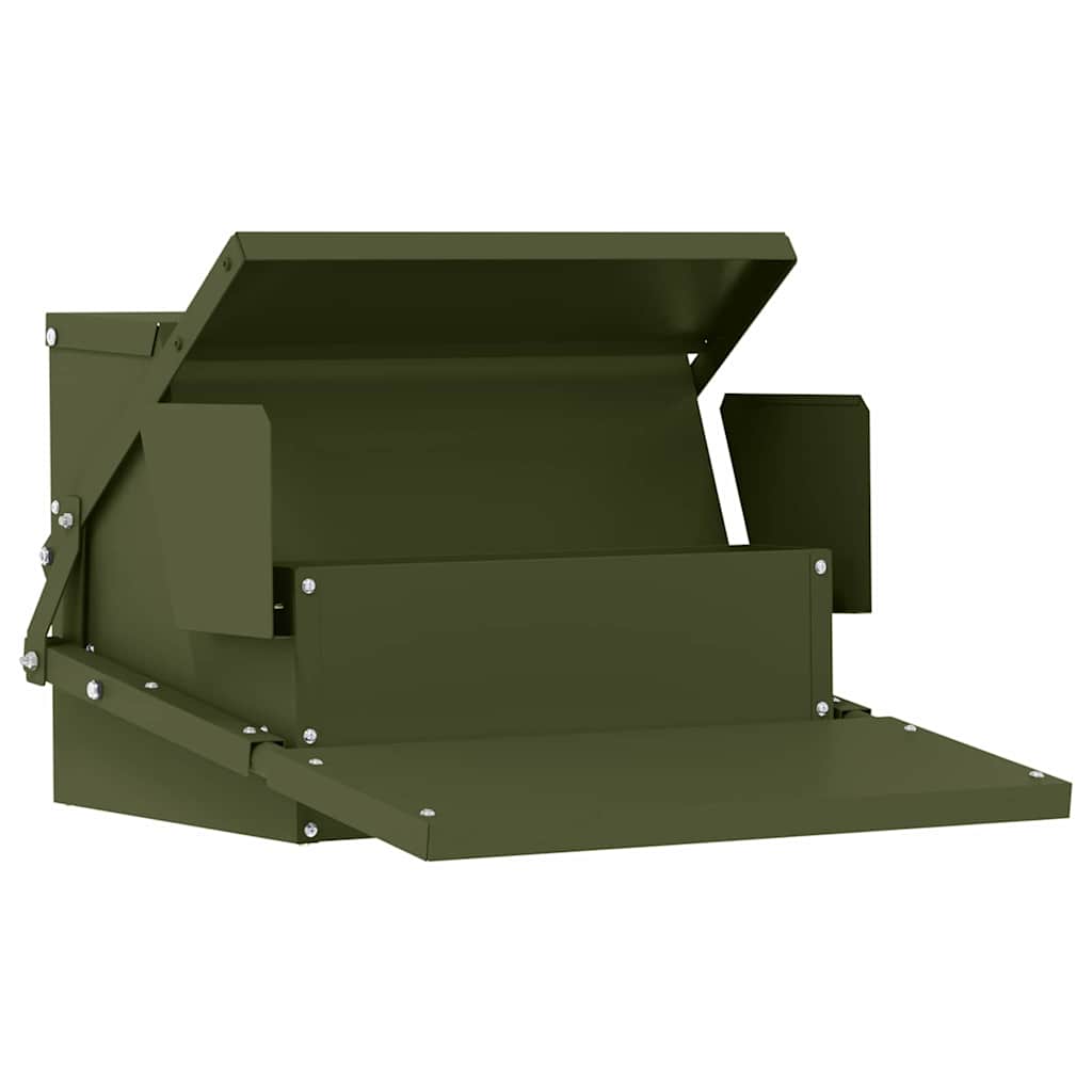Mangiatore a Pedale per Pollo Verde Oliva 50 x 40 x 29 cm 2 kg