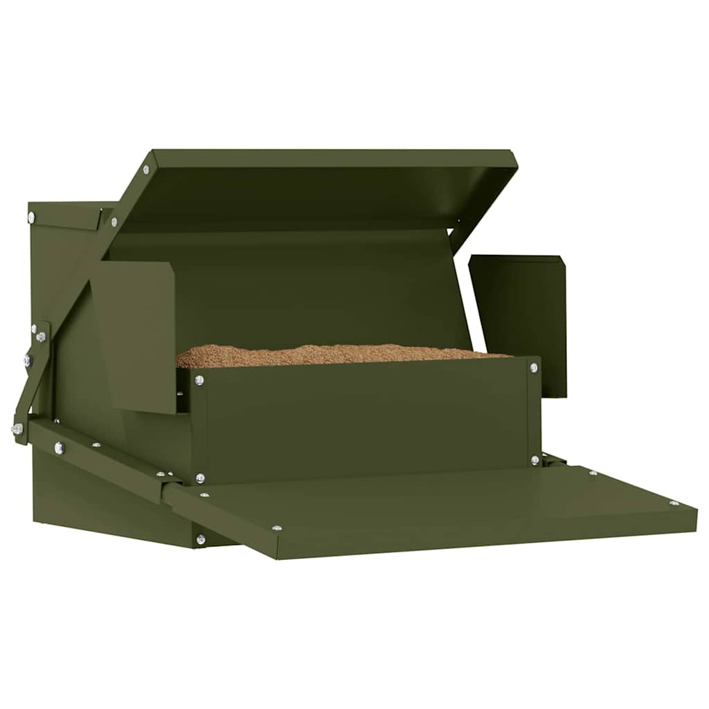 Mangiatore a Pedale per Pollo Verde Oliva 50 x 40 x 29 cm 2 kg