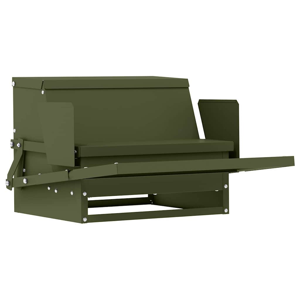 Mangiatore a Pedale per Pollo Verde Oliva 50 x 40 x 29 cm 2 kg
