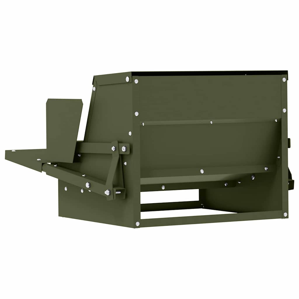 Mangiatore a Pedale per Pollo Verde Oliva 50 x 40 x 29 cm 2 kg