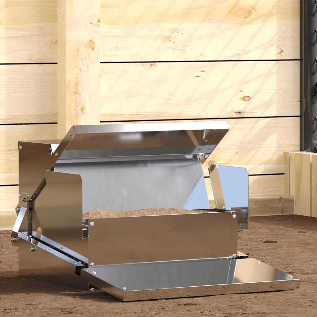 Mangiatore a Pedale per Pollo Argento 50 x 40 x 29 cm 2 kg