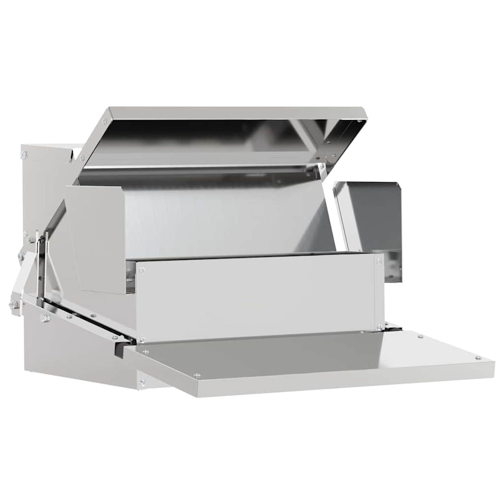 Mangiatore a Pedale per Pollo Argento 50 x 40 x 29 cm 2 kg