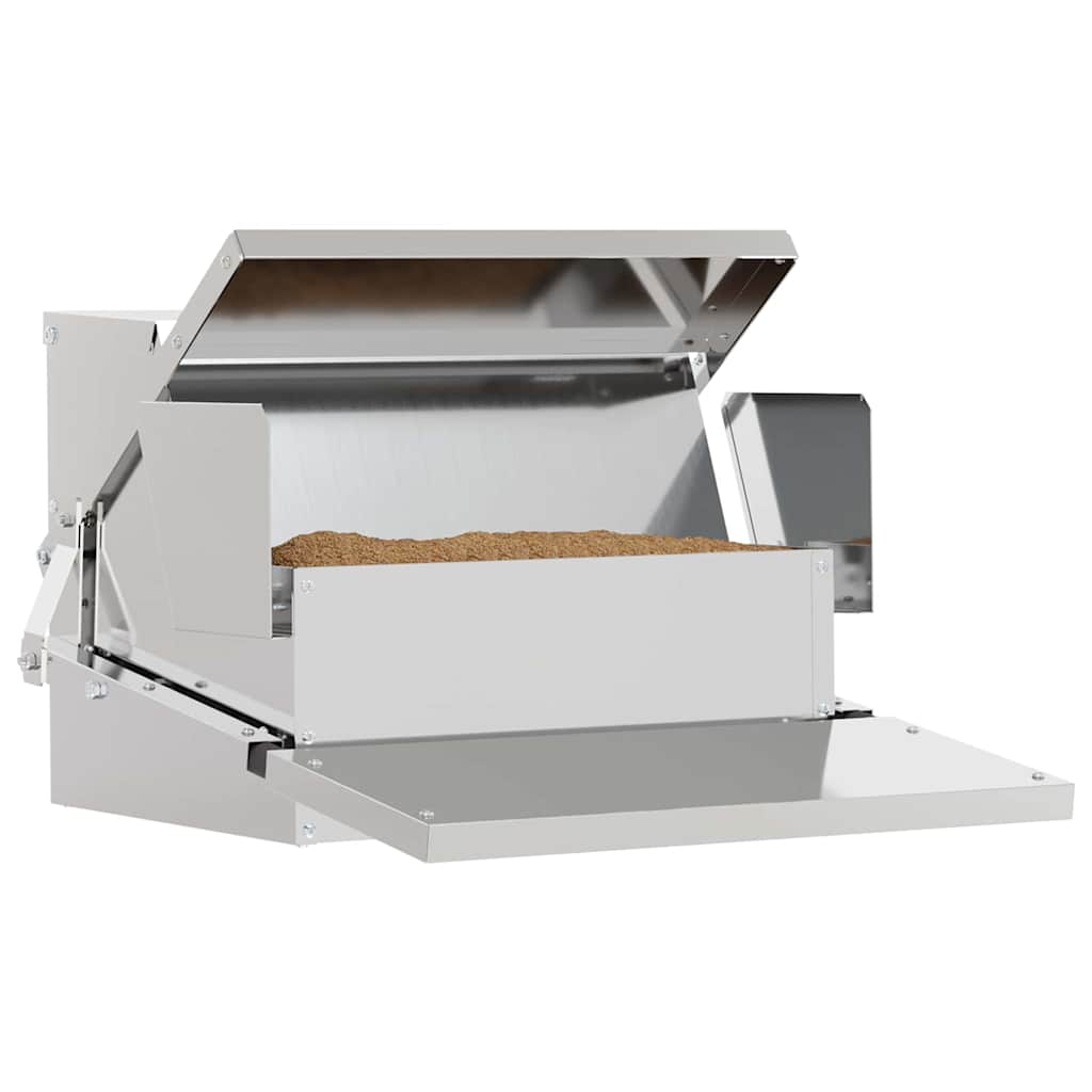 Mangiatore a Pedale per Pollo Argento 50 x 40 x 29 cm 2 kg