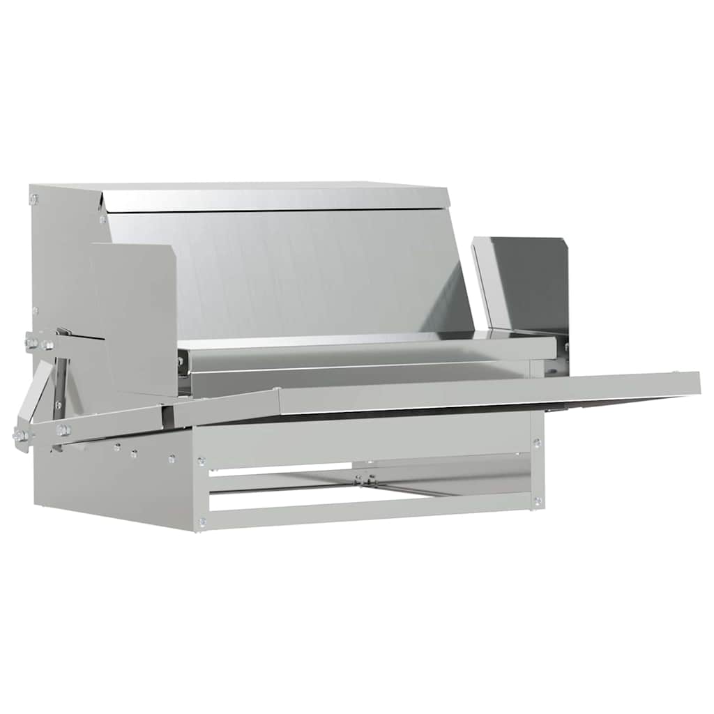 Mangiatore a Pedale per Pollo Argento 50 x 40 x 29 cm 2 kg