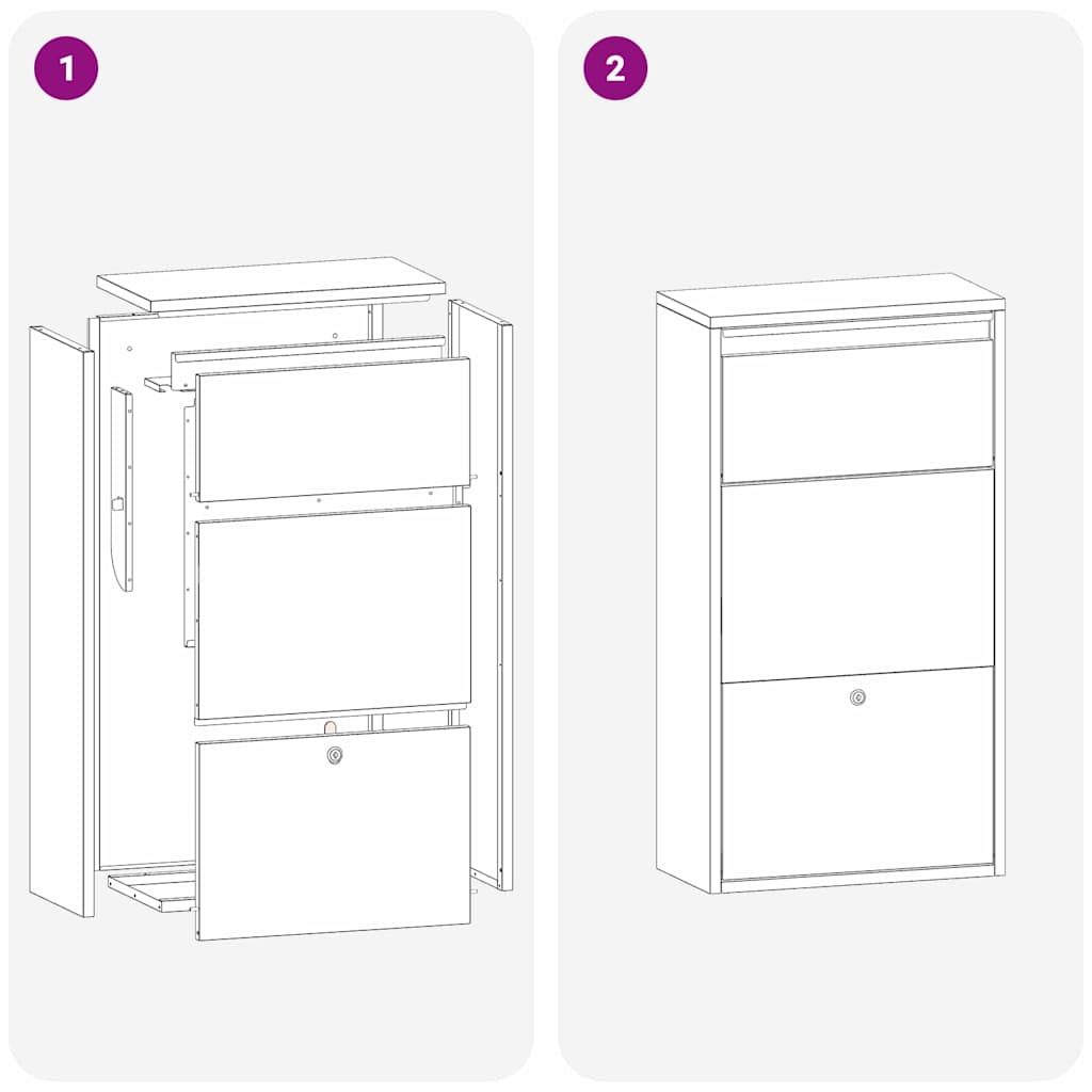 Cassetta per pacchi con archiviazione Argento 44 x 22 x 82 cm