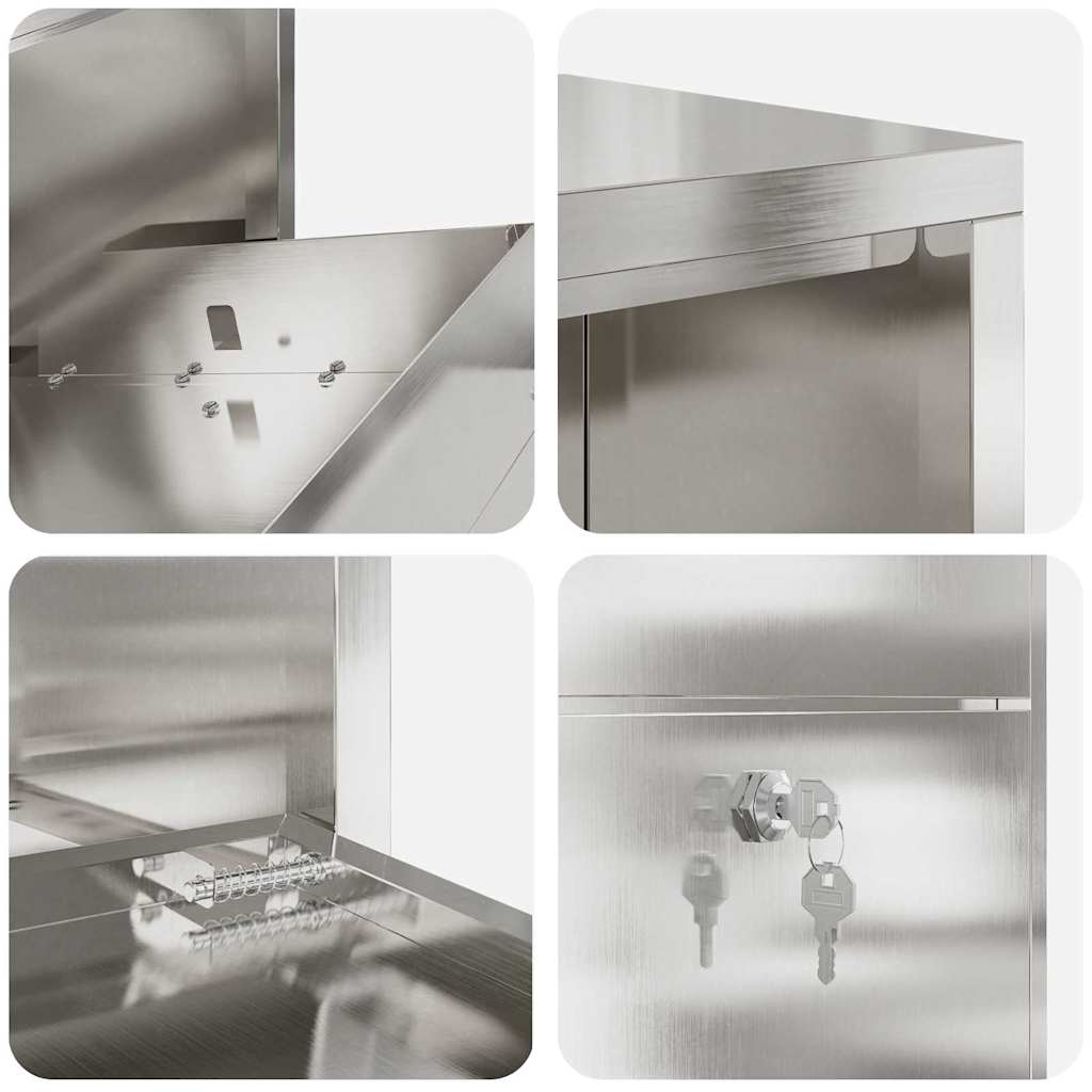 Cassetta per pacchi con archiviazione Argento 44 x 22 x 82 cm