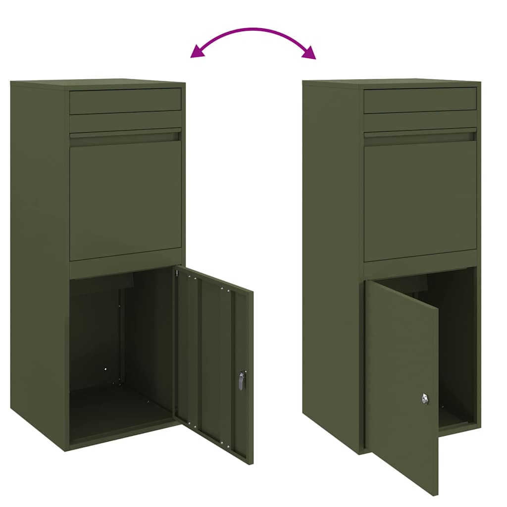 Cassetta per pacchi Verde oliva 41 x 38 x 103 cm Acciaio