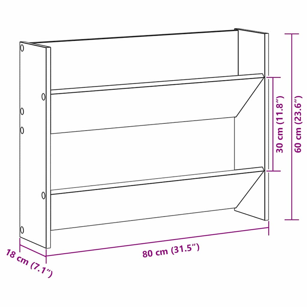 Mobile per scarpe 82 x 18 x 60 cm Legno ingegnerizzato