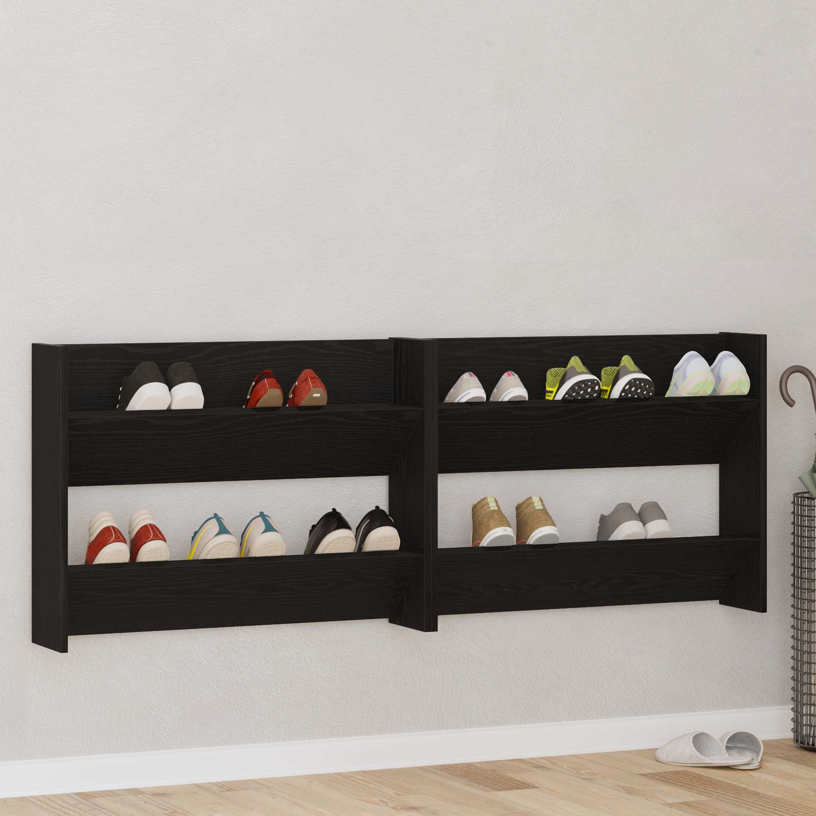 Mobile per scarpe 2 pz 83 x 18 x 60 cm Legno ingegnerizzato