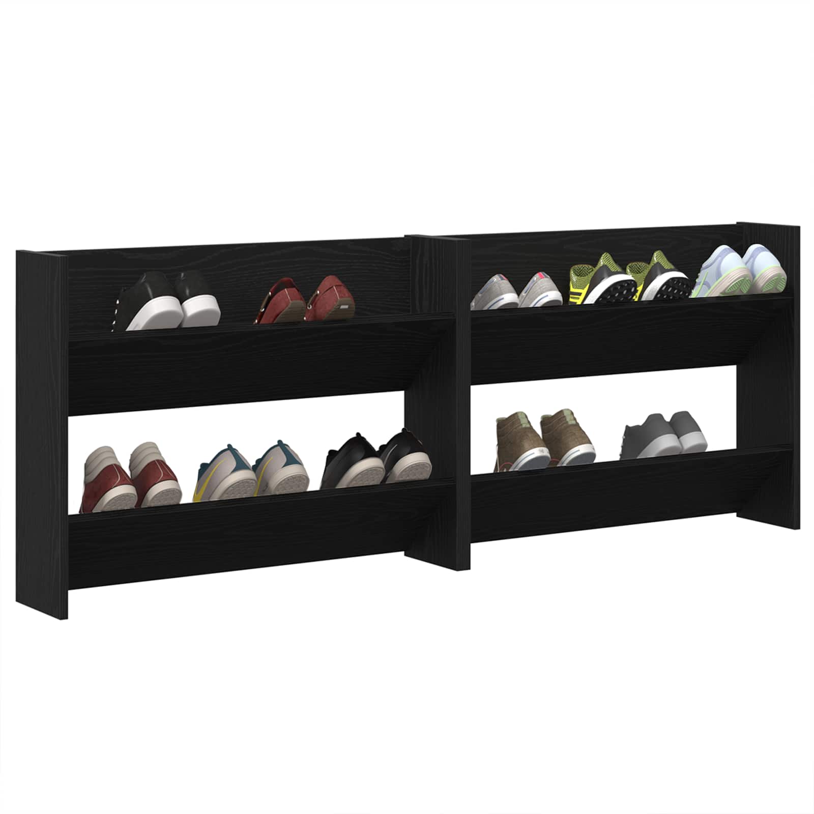 Mobile per scarpe 2 pz 83 x 18 x 60 cm Legno ingegnerizzato