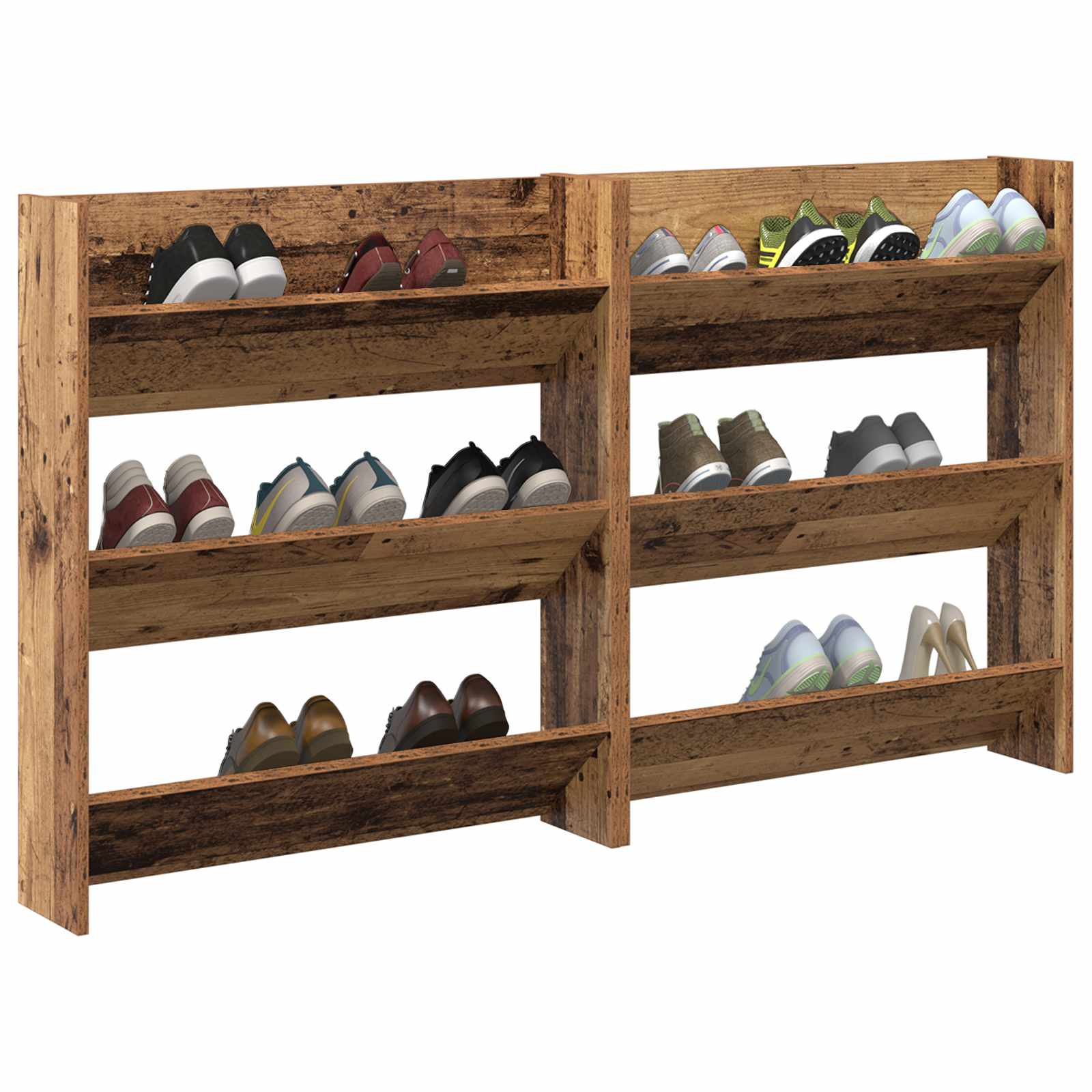 Mobile per scarpe 2 pz 84 x 18 x 90 cm Legno ingegnerizzato