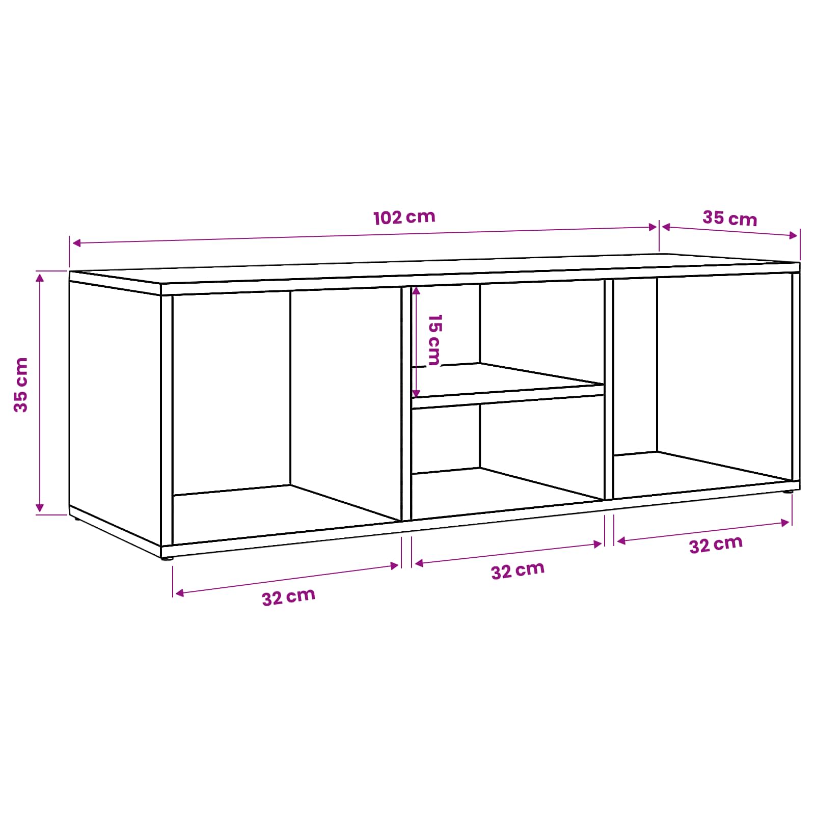 Panca per scarpe 102 x 35 x 35 cm Legno ingegnerizzato