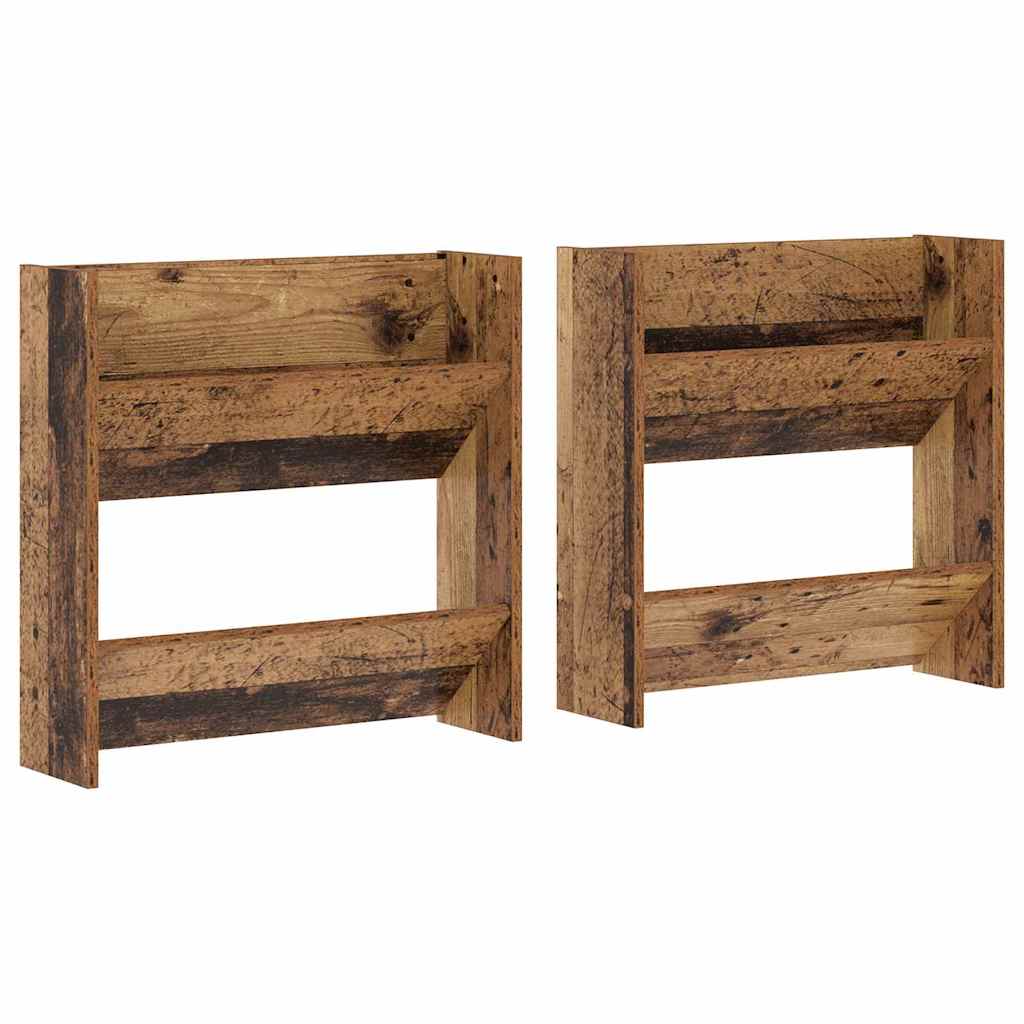 Mobile per scarpe 2 pz 60 x 18 x 60 cm Legno ingegnerizzato